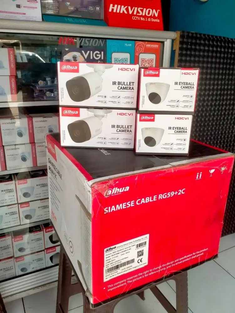 PROMO PAKET CCTV DAHUA 4 CAMERA 2.0 MEGA PIXEL DISKON 20%