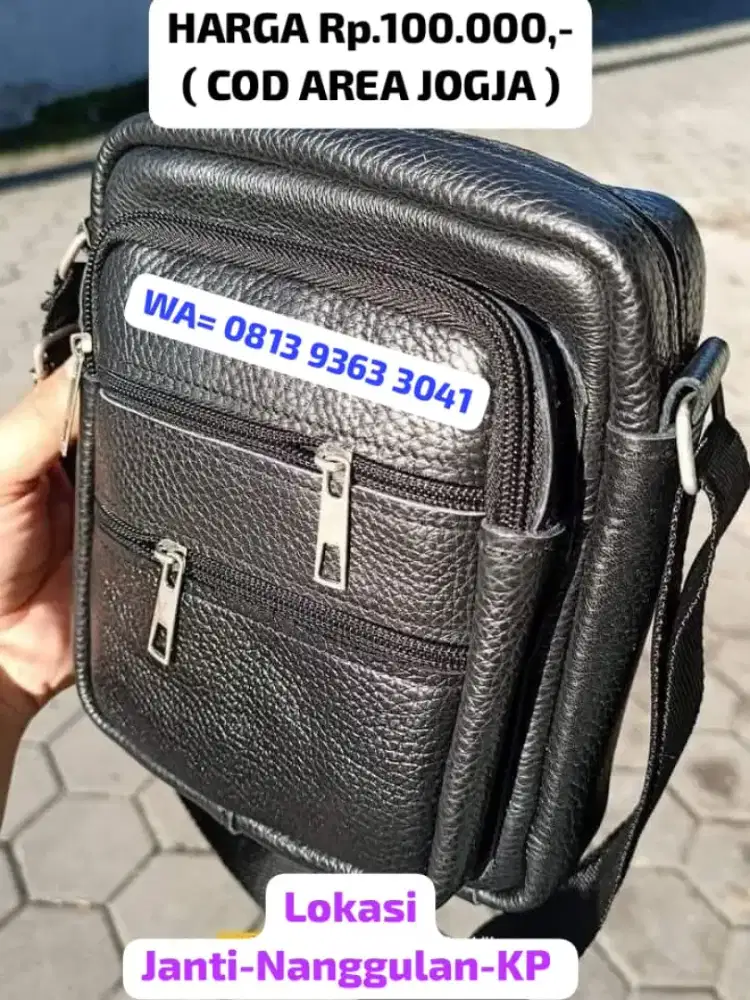 Tas Slempang Kulit Sapi Asli