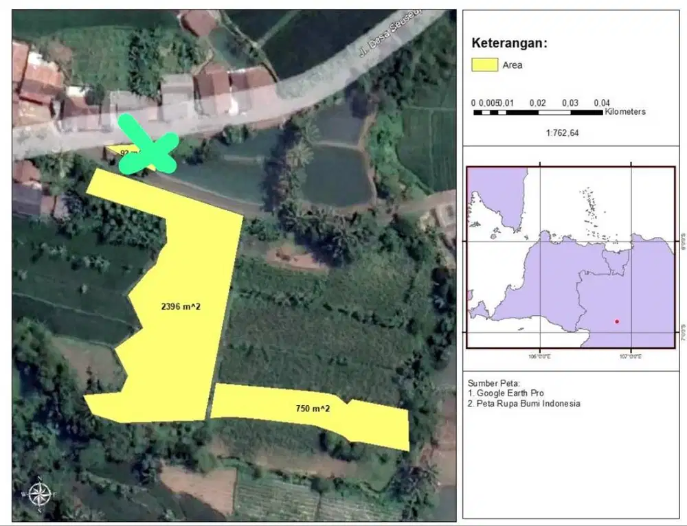 Dijual Tanah Perkebunan / Garapan Luas 3146 m2 tangan Pertama