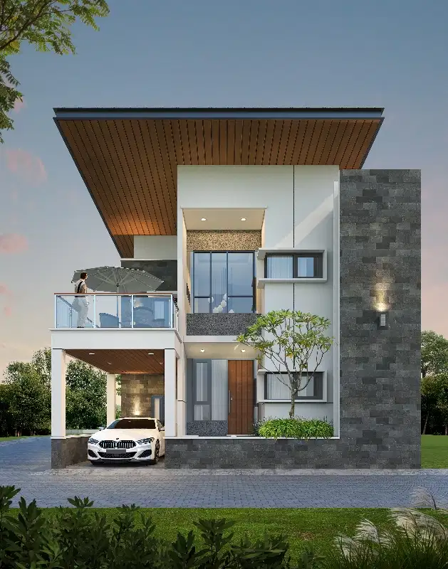 dijual rumah villa view gunung dilengkapu kolam renang area BNS