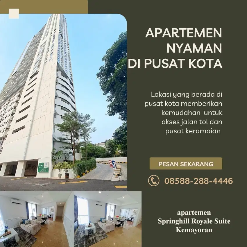 APARTEMEN SPRINGHIL KEMAYORAN UNIT BARU VIEW GOLF DEKAT TOLL & JIEXPO