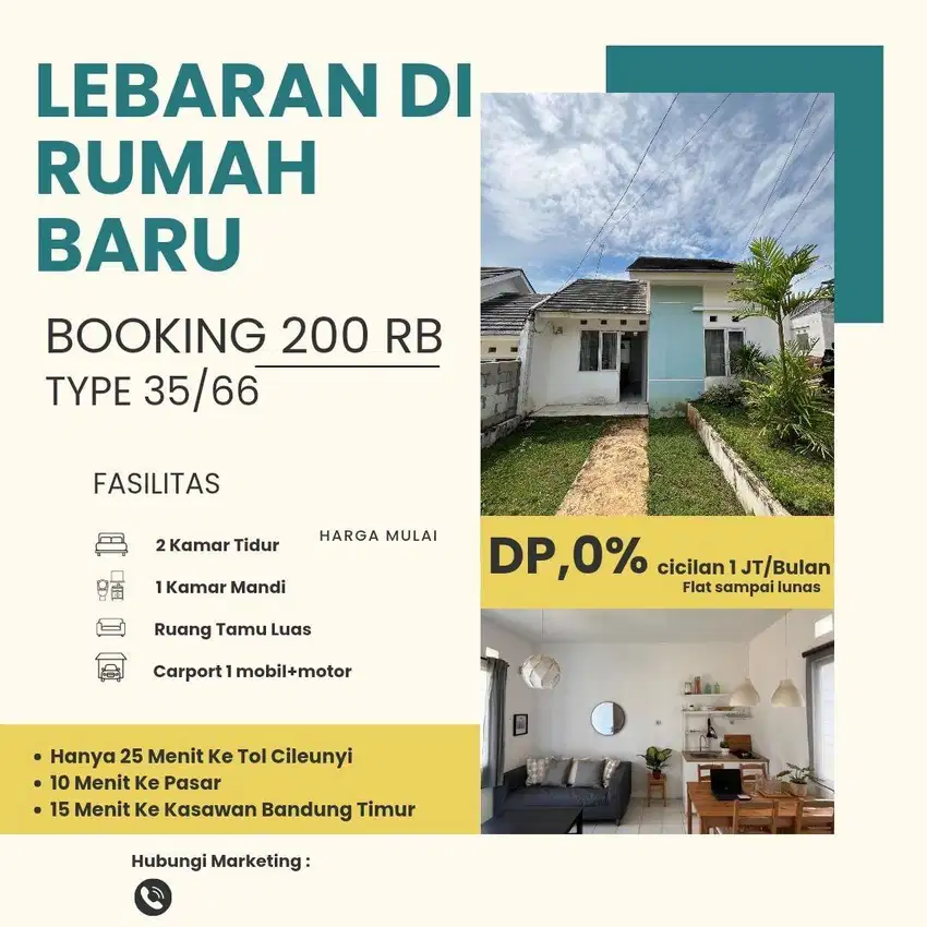 Rumah subsidi Bandung Timur Cicalengka