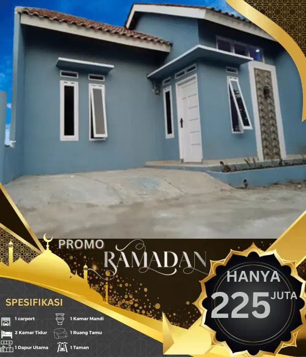 RUMAH MURAH 2 KAMAR SIAP HUNI SPESIAL RAMADHAN HANYA 225 JUTAAN