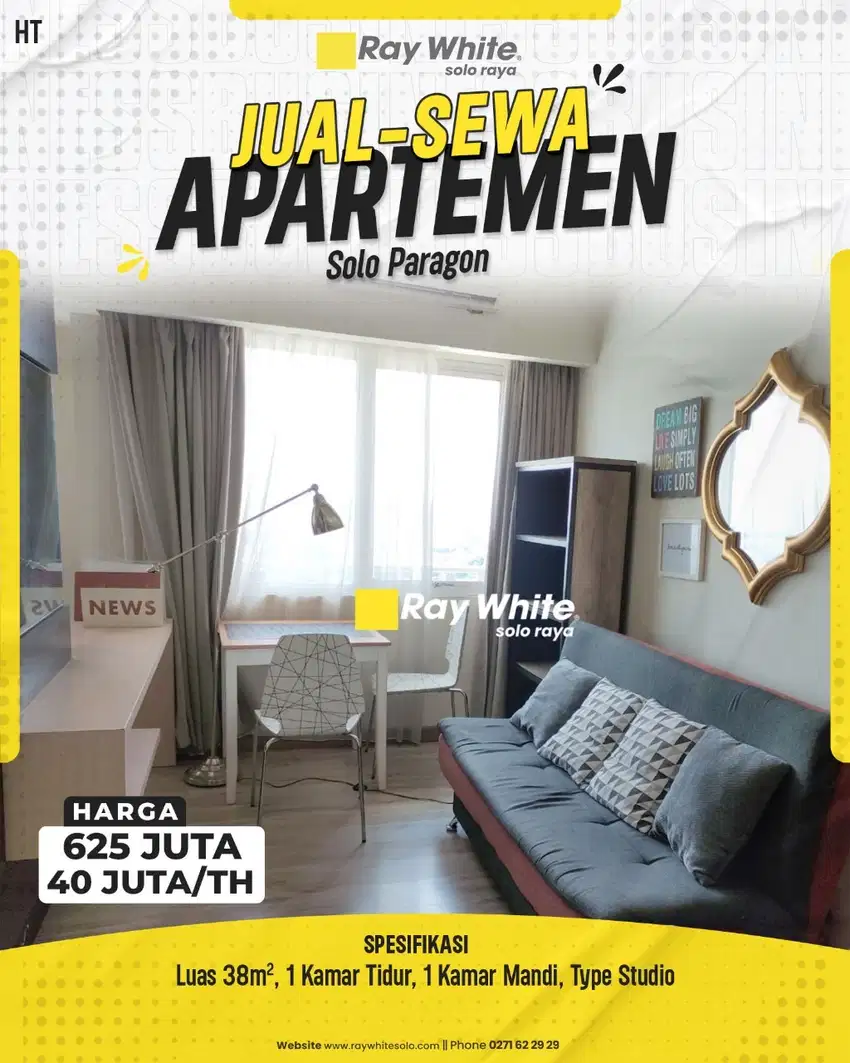Apartemen Full Furnish di Solo Paragon.