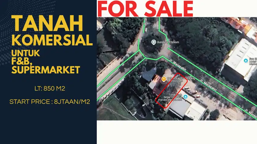Dijual Murah Tanah Komersial di Pusat Kota Lippo Cikarang