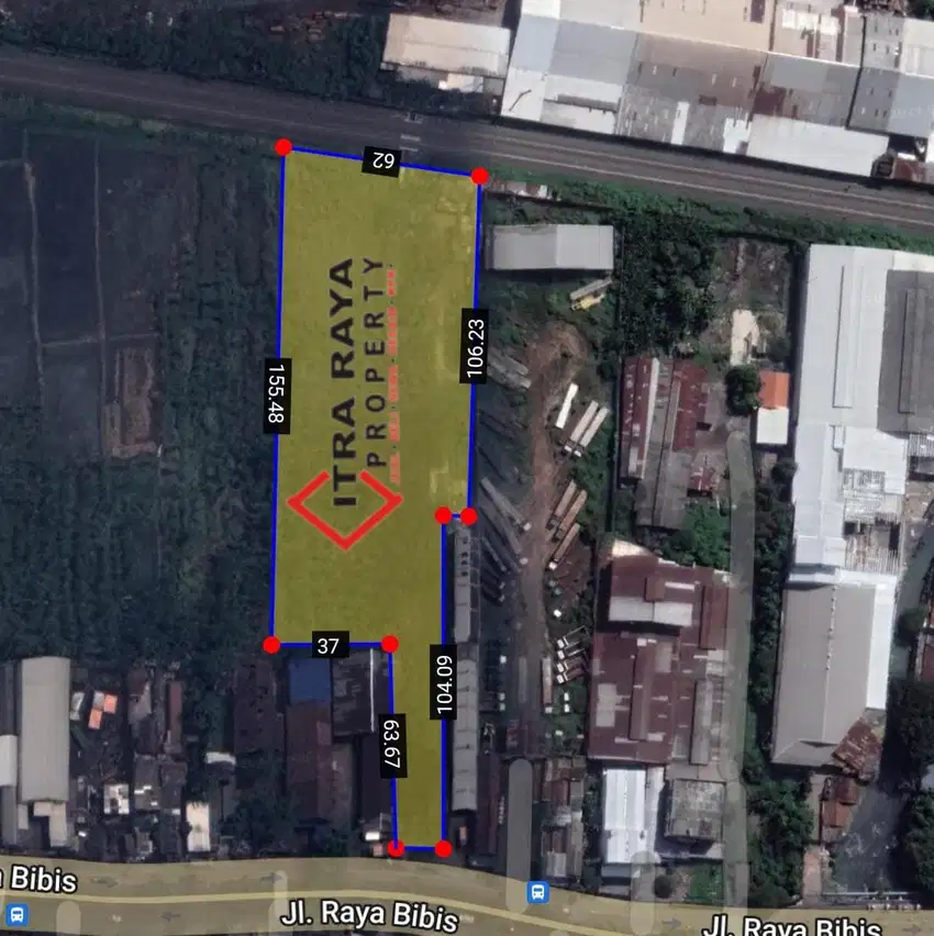Tanah Dkt Margomulyo di Raya Bibis Tandes Surabaya