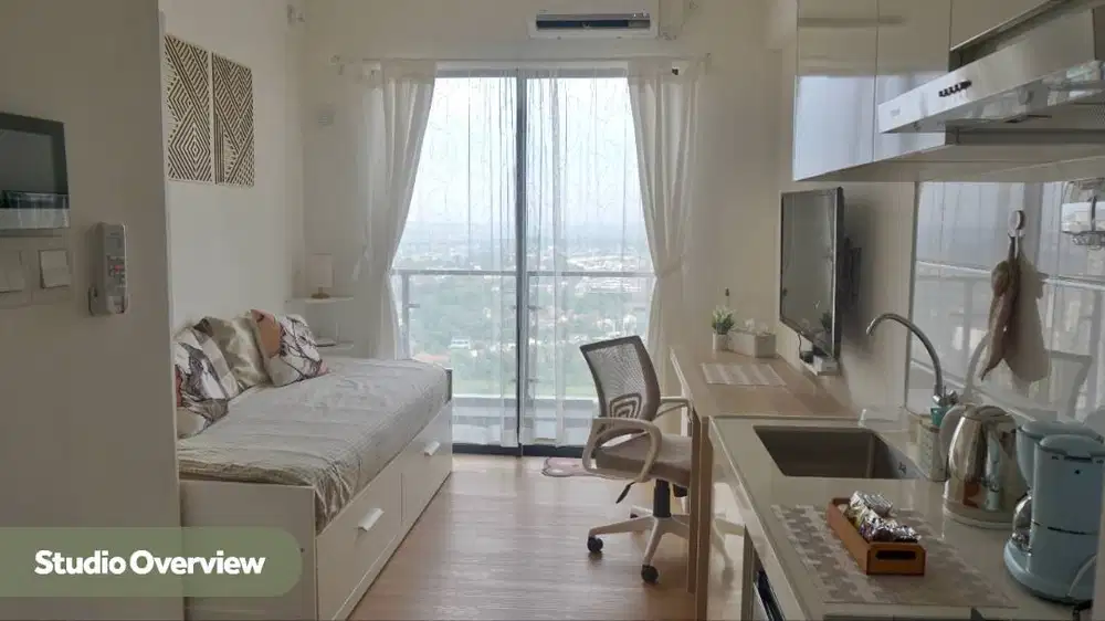 SEWA STUDIO APARTEMEN MURAH FULL-FURNISHED NYAMAN DI SKYHOUSE BSD