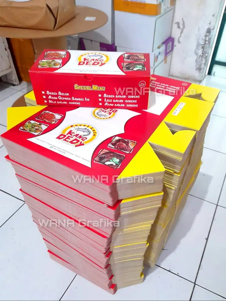 Cetak box fried chicken Desain Custom