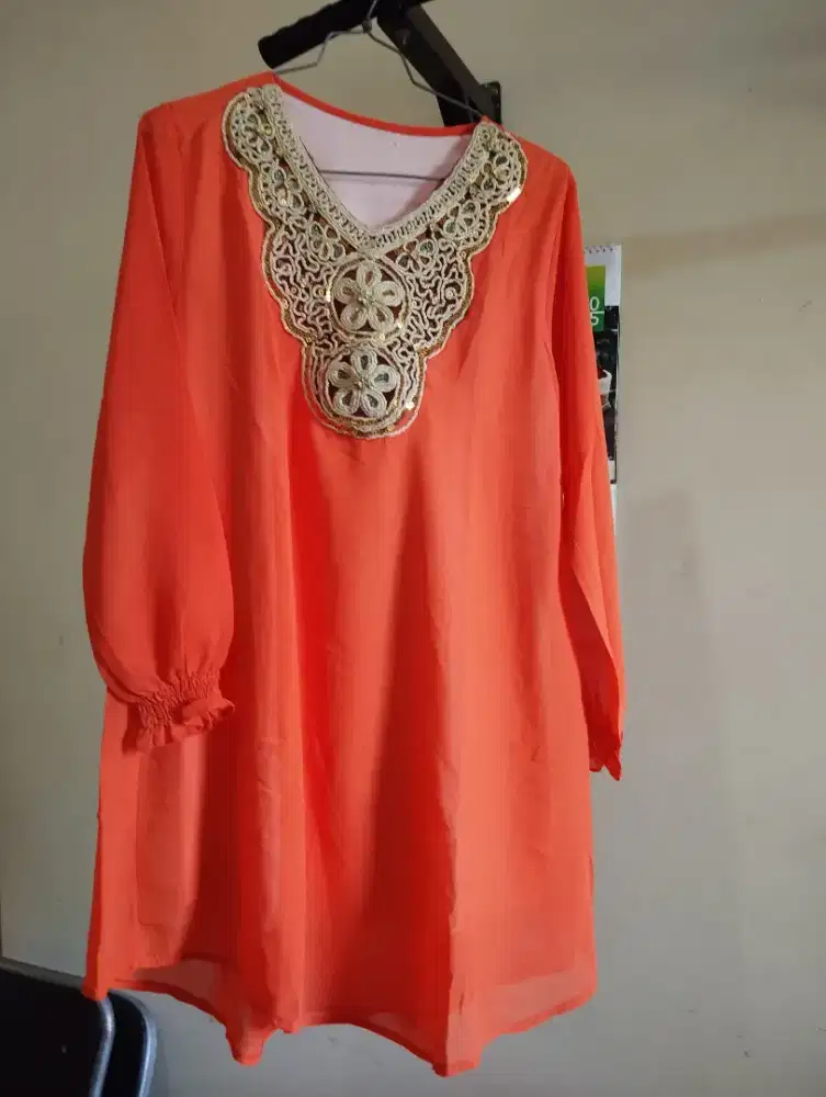 Blouse Orange Bordir
