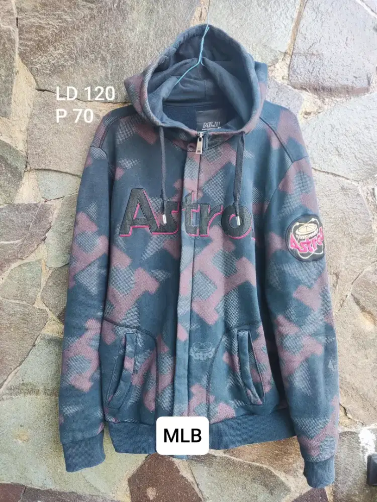 Hoodie MLB Astros Original Camo Logo Bordir Size L