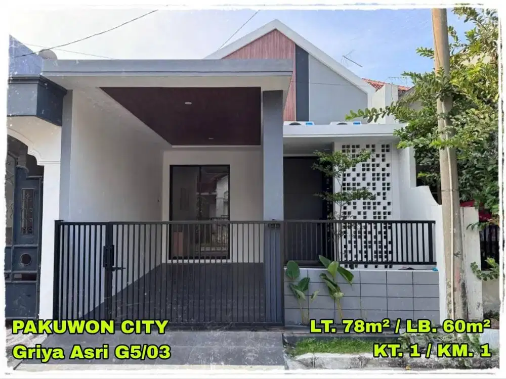 Dijual Rumah Baru Gress Minimalis Pakuwon City Griya Asri