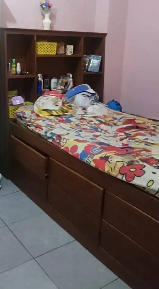 Tempat tidur jati asli Jepara 120x200cm