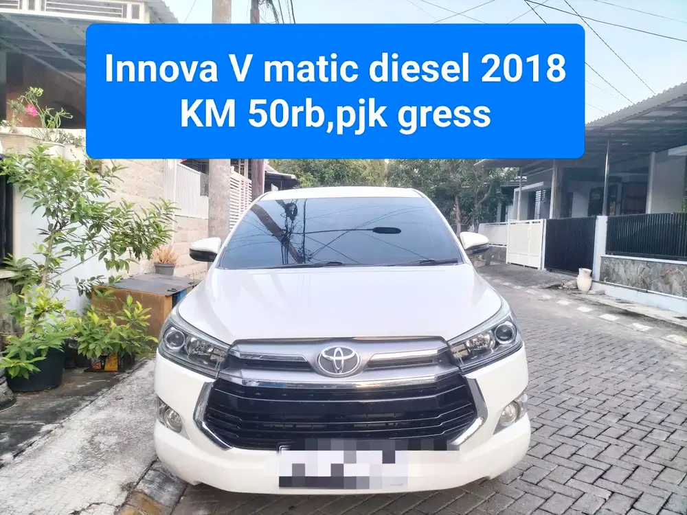 Innova V matic Diesel 2018, full ori.km 50rb,pjk gress nyacat kualat