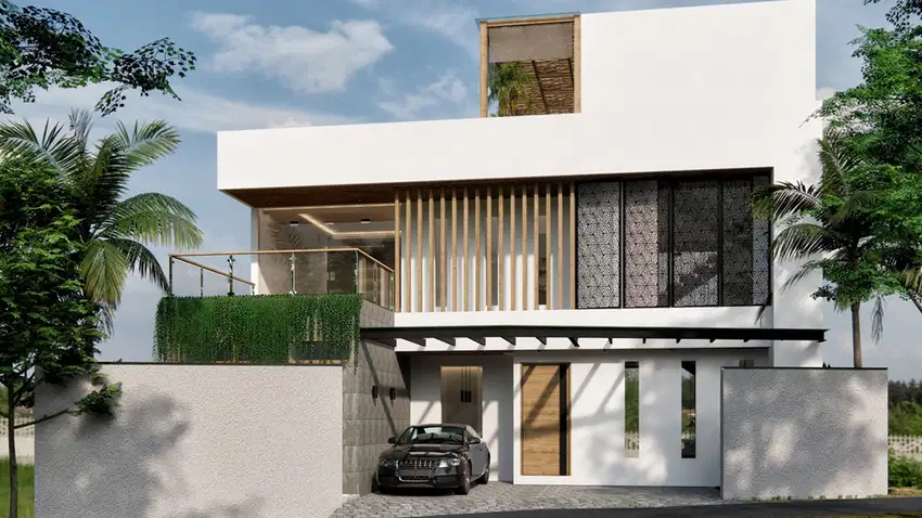 Leasehold - Elegant Two-Story Villa in Canggu w/ Rooftop, Private Pool
