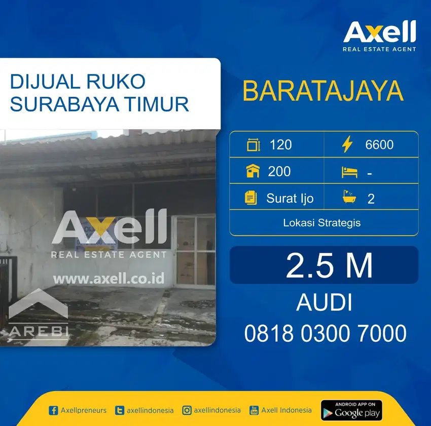 Ruko Baratajaya Dijual