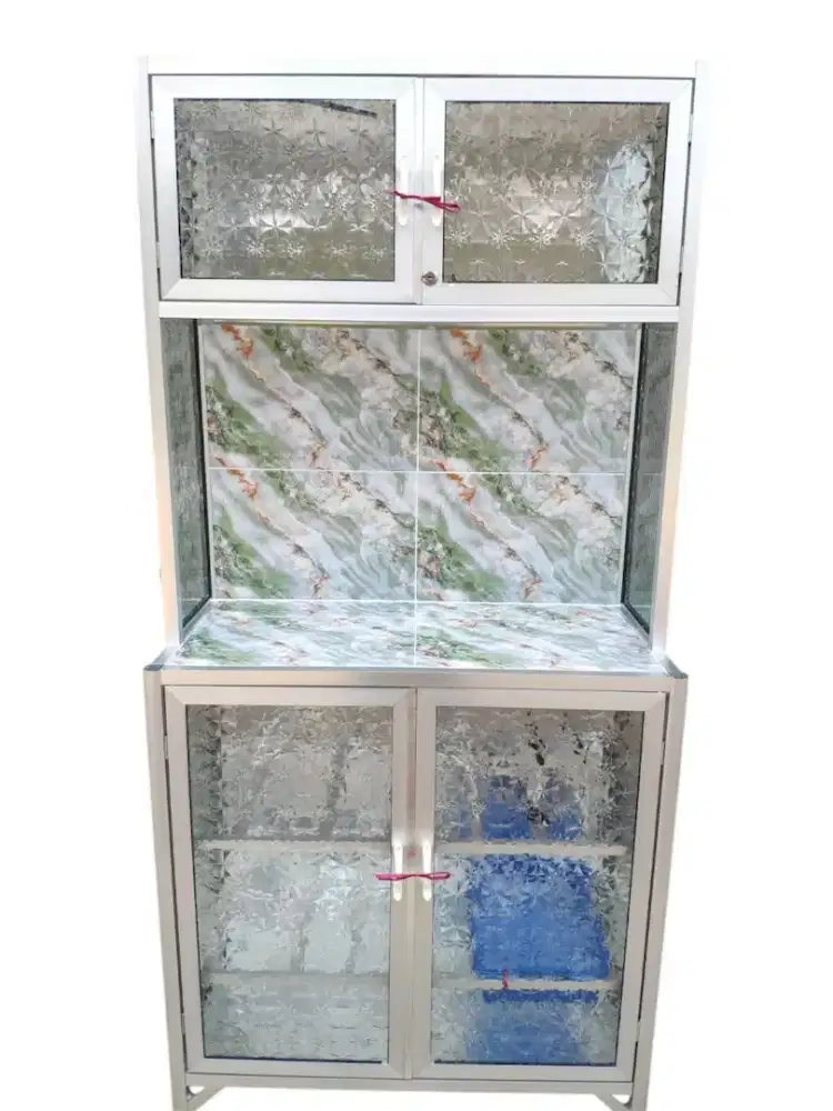 Rak piring 2 PINTU KRAMIK+ kaca