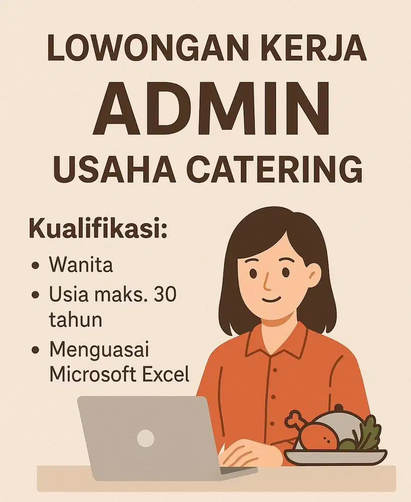 Lowongan Kerja Admin (Usaha Catering)