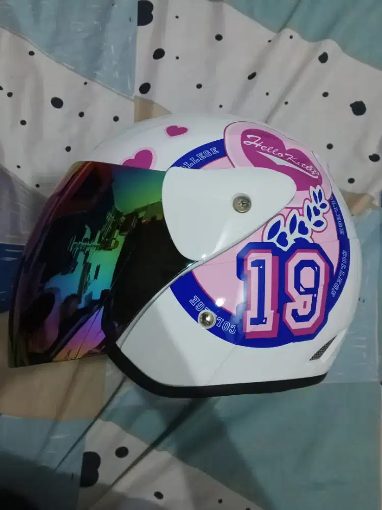 Jual Helm GM Hello Kitty kaca iridium pelangi