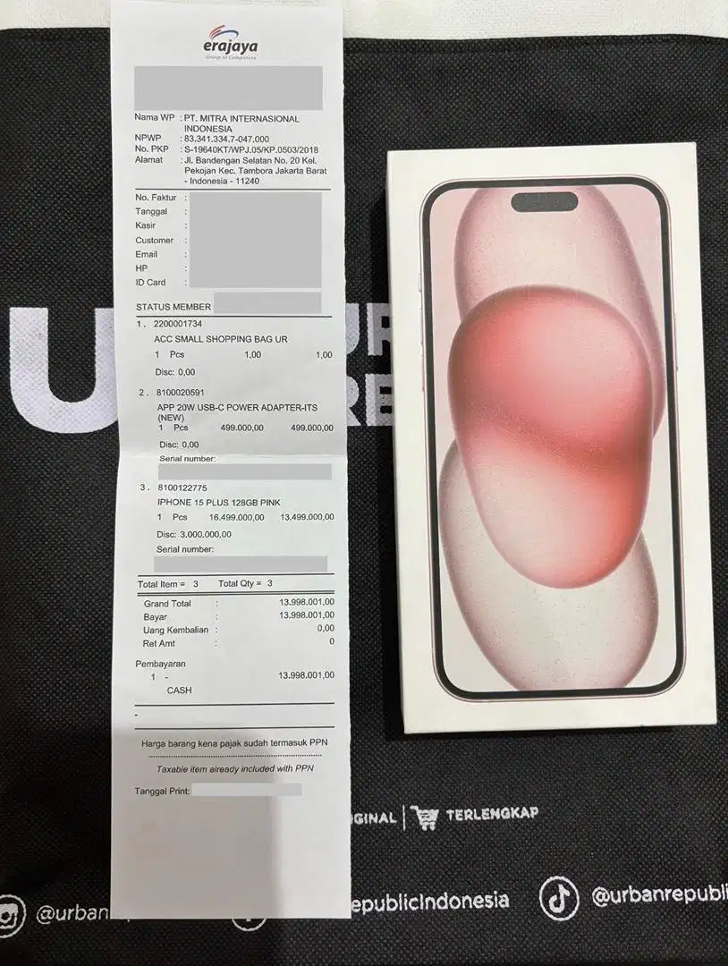 IPHONE 15 PLUS PINK 128GB IBOX