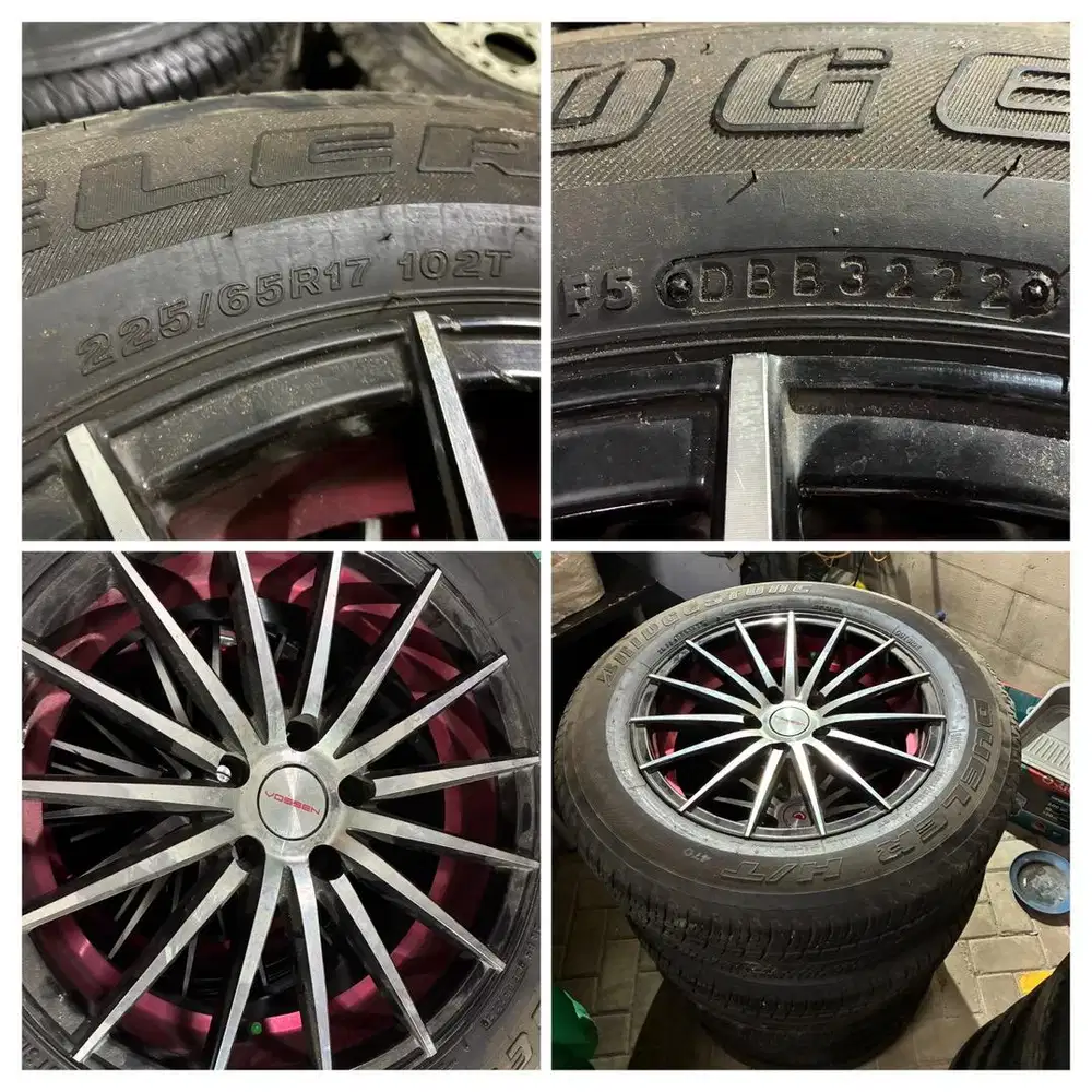 Velg vossen r17 5x114 dan ban bridgstone 225/65