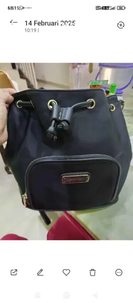 Tas import bekas cewek model serut bata 180rb