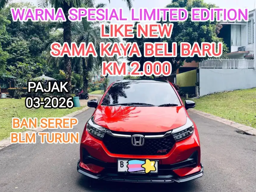 KM 2.000 KAYA BARU HONDA BRIO RS AT 2024 WARNA LIMITED EDITION