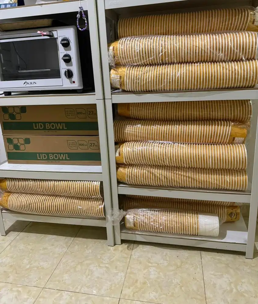 Paper bowl + lid (tutup)