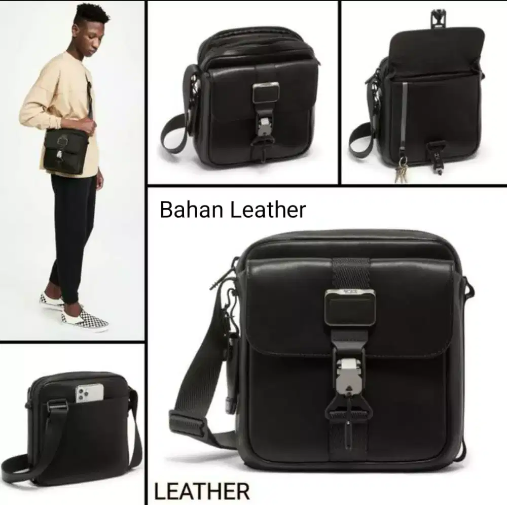 Tas Tumi AB Junior Crossbody Selempang Leather Hitam