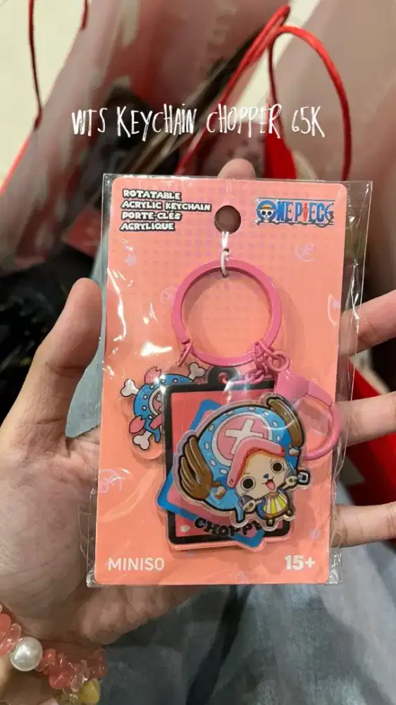 TERMURAH! Ganci Rotatable akrilik One Piece X Miniso - Chopper