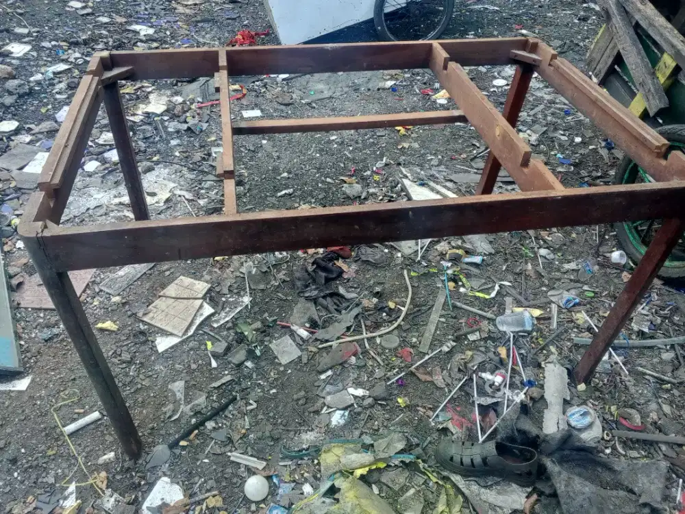 Rangka meja jati 100x200