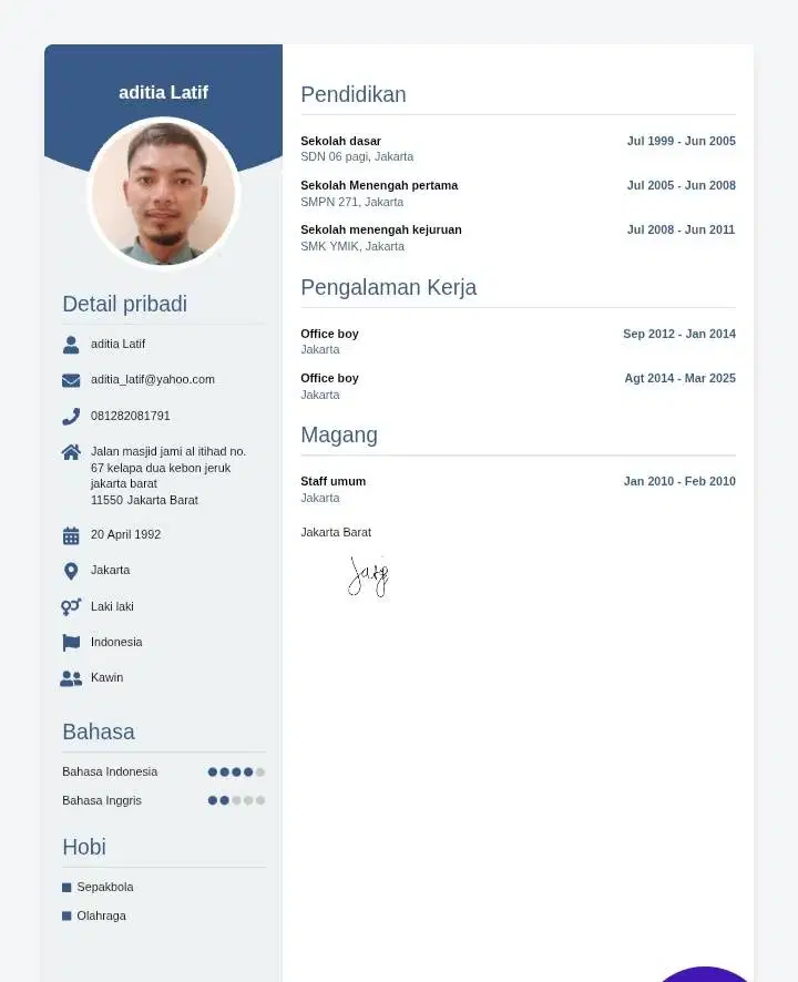Mencari pekerjaan Office boy ataau cleaning service
