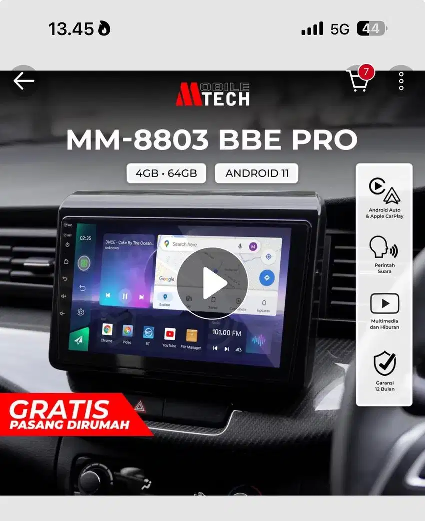 Headunit Android Mobile Tech MM-8803 BBE PRO