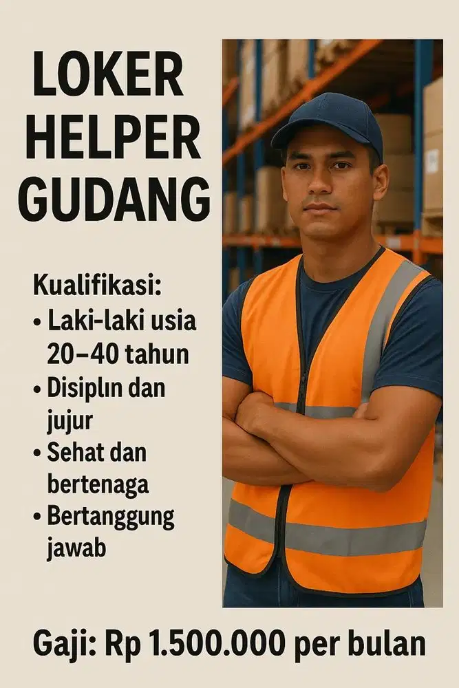 LOKER HELPER GUDANG FURNITURE CIREBON