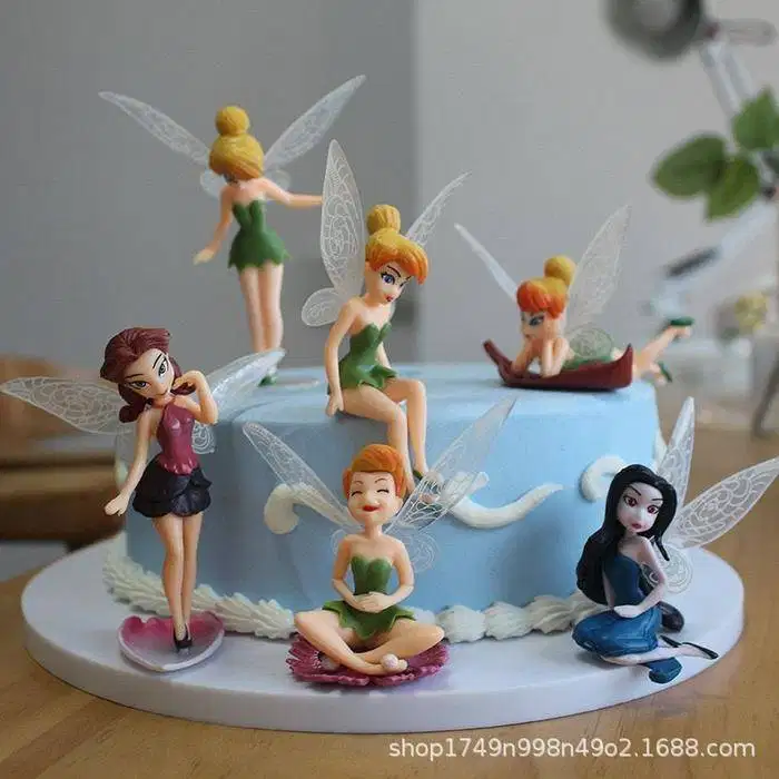 Tinkerbell Topper Cake Mainan Hiasan Miniatur Pajangan Action Figure