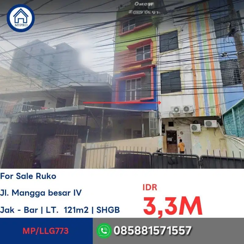 JUAL RUKO MANGGA BESAR TAMAN SARI CASH ONLY