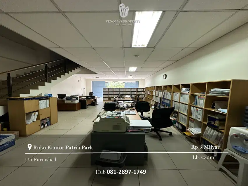 Dijual Ruko Kantor Apartement Patria Park 3 Lantai