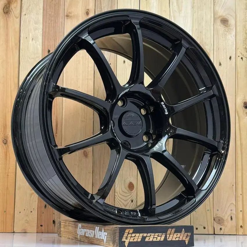 Advan rzf2 rz f2 black glossy ZE40 ZE 40 ring 18 lebar 8.5 et22