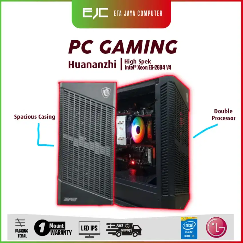 Server Rakitan Double Processor Intel Xeon E5-2696 V4
