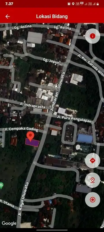 TANAH DIJUALLANGKA PINGGIR JALAN UTAMAJL RAYA ULUWATU JIMBARAN 