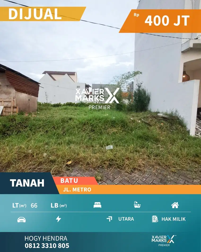 DIJUAL TANAH KAVLING di daerah Metro, kota Batu