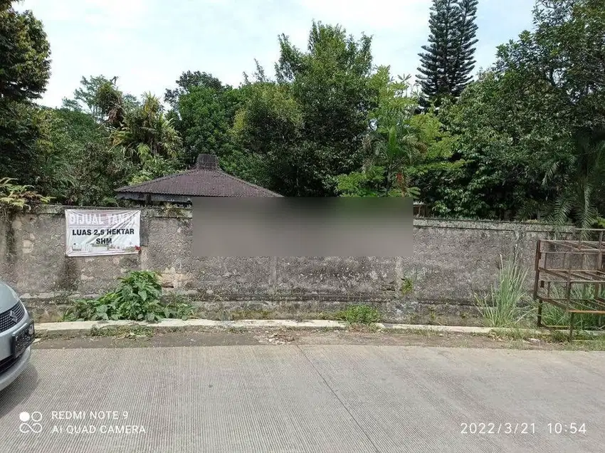Tanah 2.5 hektar, pinggir jalan di Parung Banteng