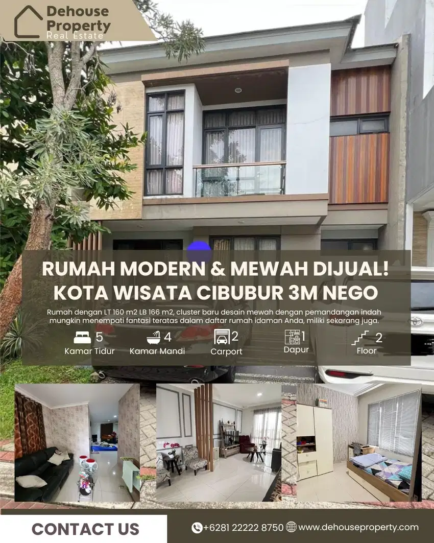 Rumah Bagus terawat siap huni cluster baru Kota Wisata Cibubur