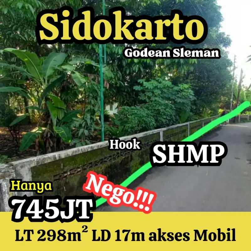 tanah bagus dekat jalan godean sidokarto LD 17