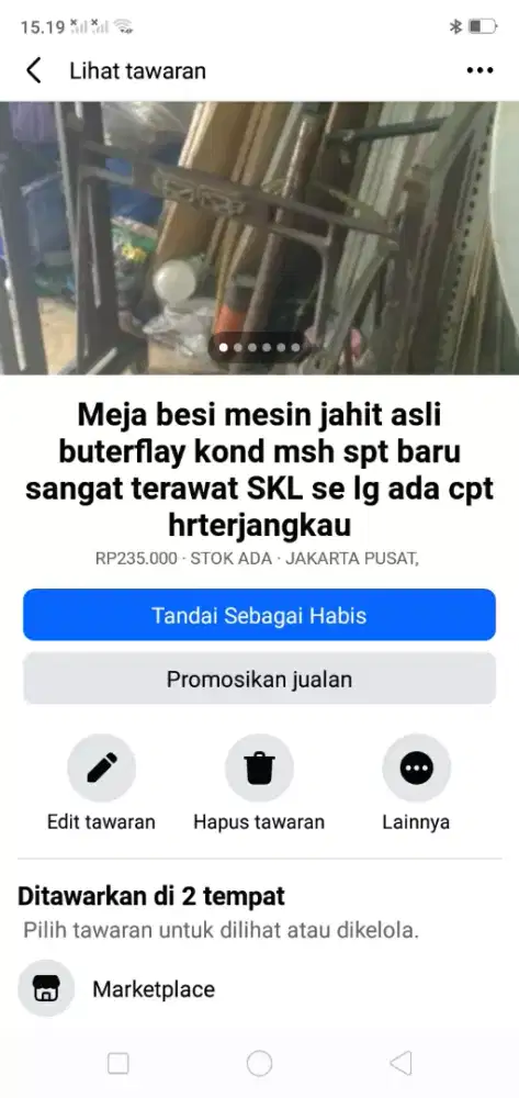 Kaki meja besi khusus mesin jahit buterflay kond spt baru cpt dpt
