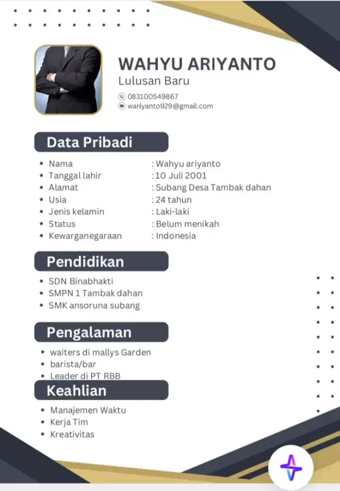 Mencari kerjaan apa aja ,pengalaman, waiters,barista,resto