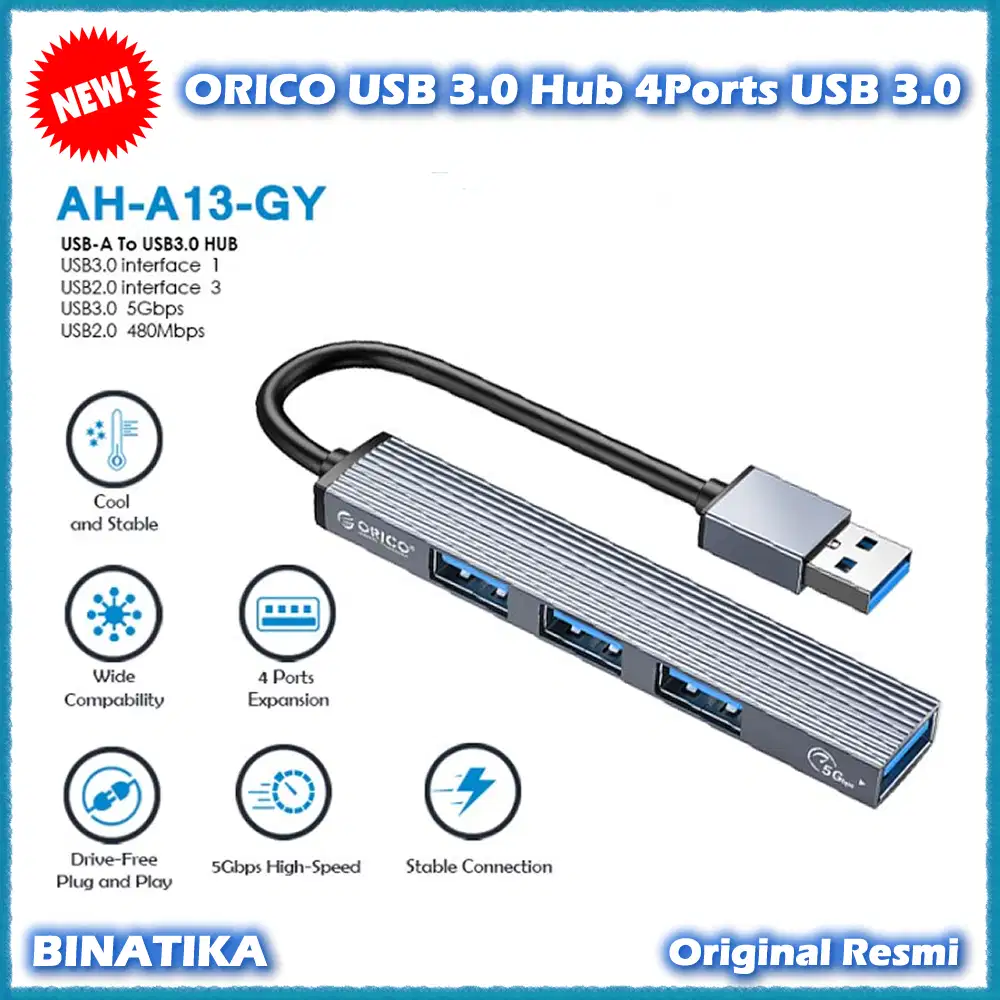 Original ORICO USB 3.0 Hub 4 Ports USB 3.0 5Gbps 2.0 480Mbps USB HUB
