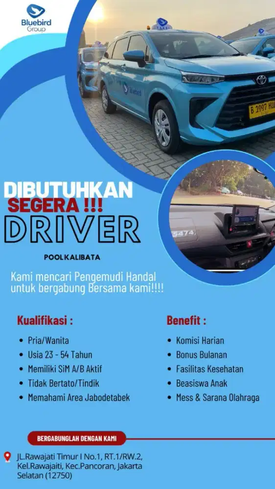 Lowongan driver / Pengemudi / supir