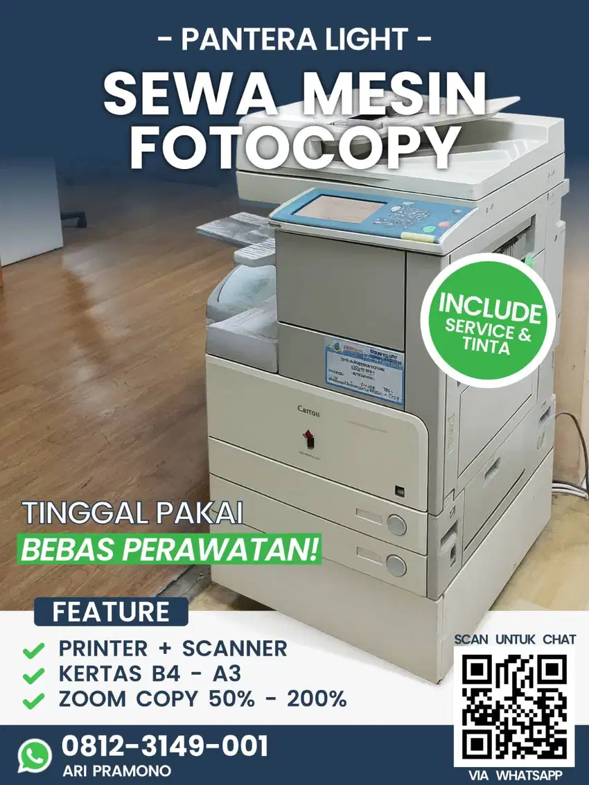 Sewa Mesin Fotocopy Surabaya Pantera Light Free Tinta & Service