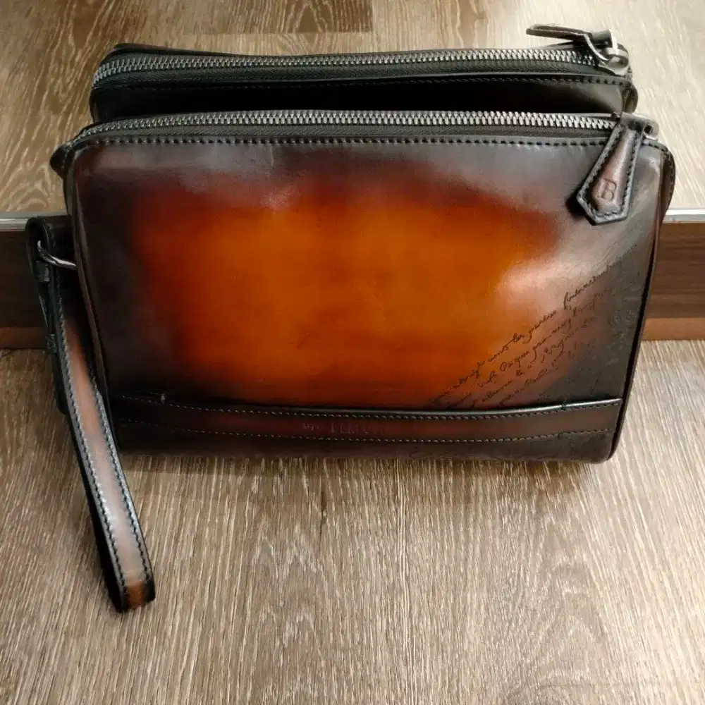 Berluti pouch clutch leather original mens pria bag tas