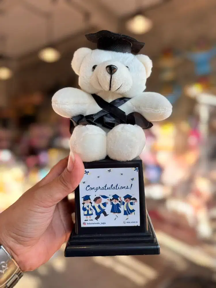 Patung Piala Wisuda Boneka Bear Togo